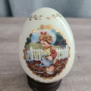 M.J Hummel Porcelain Egg Collection "Little Garden